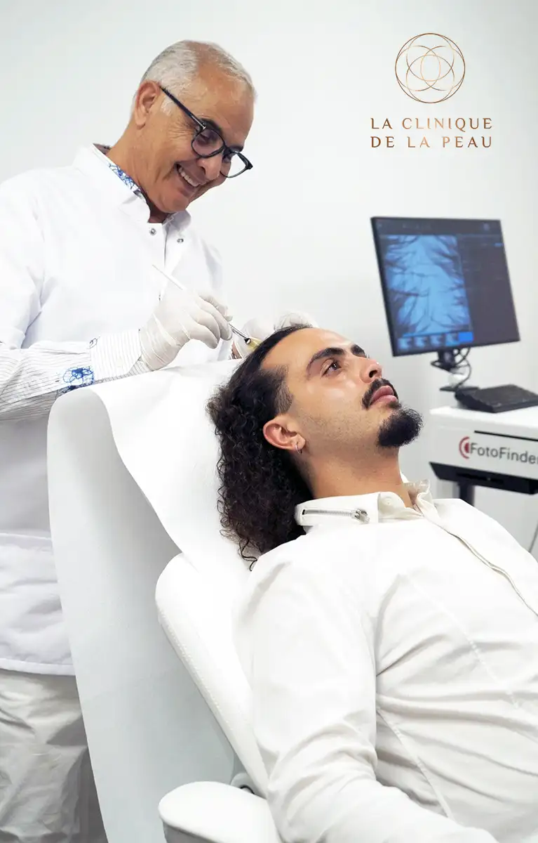 Protocole de soins cheveux personnalisés pour hommes et femmes à La Clinique de la Peau Nice
