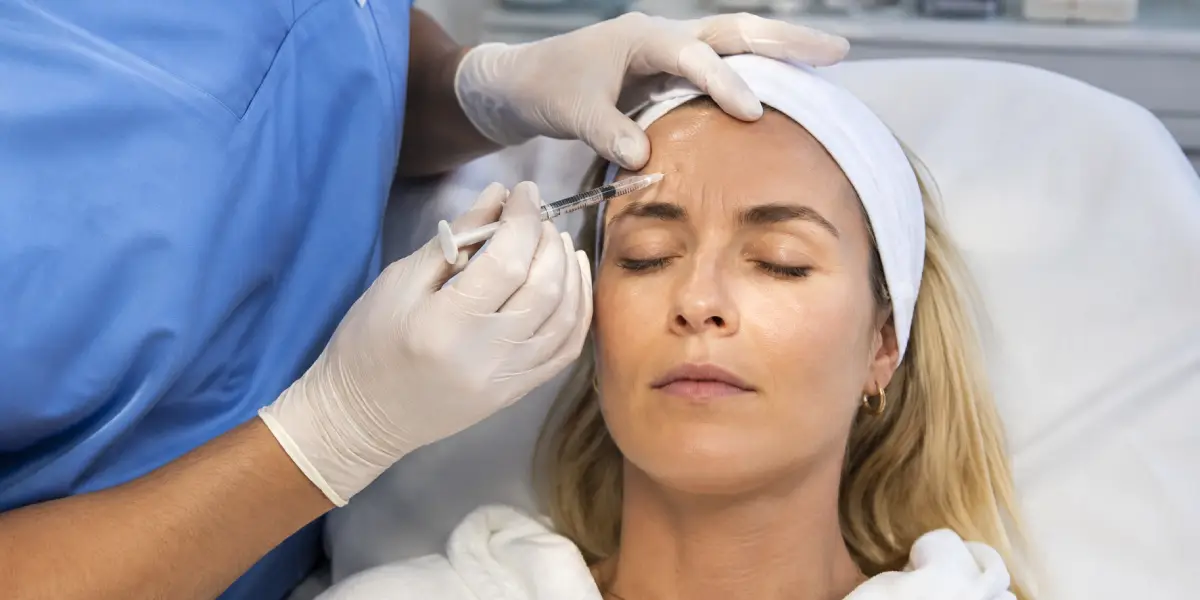 Injections de Botox pour un résultat naturel au niveau du front à la Clinique de la Peau à Nice.